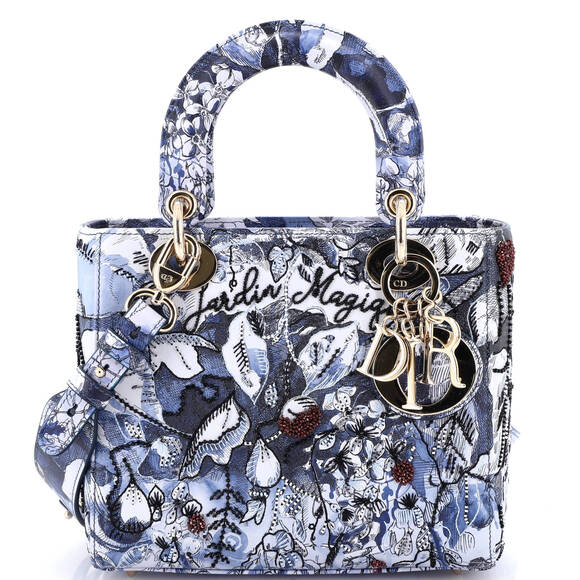Christian Dior Handbags - Christian Dior My ABCDior Lady Dior Bag Embroidered Printed Leather